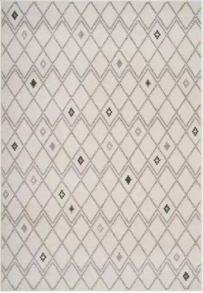 Adirondack Contemporary Ivory / Grey 3' X 5' Powerloomed Rug