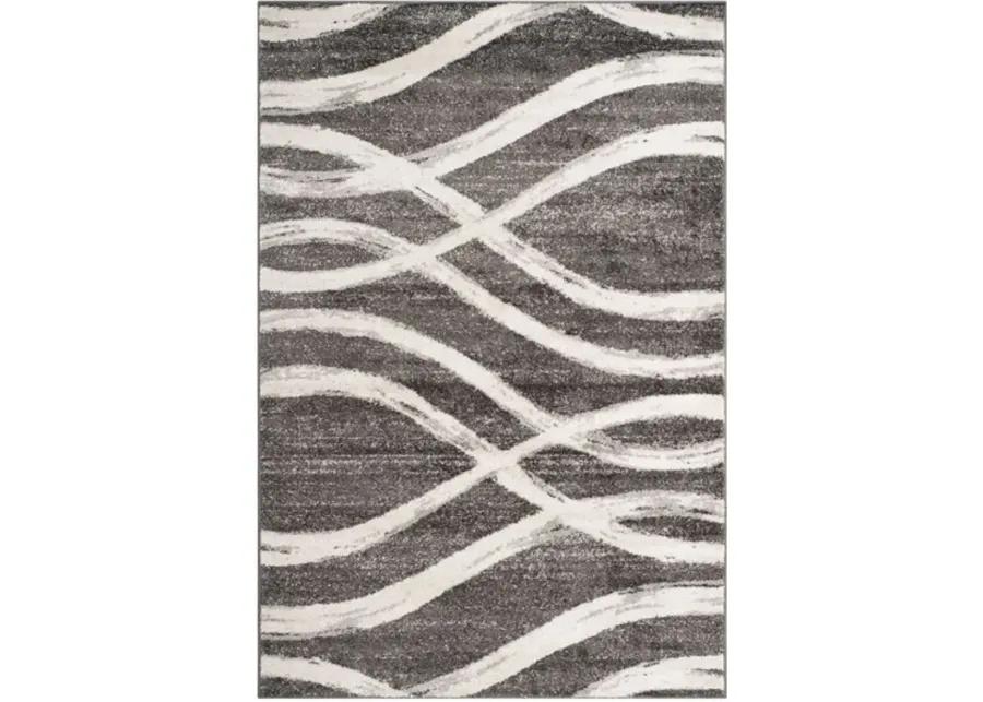 Adirondack Contemporary Charcoal / Ivory 11' X 15' Powerloomed Rug