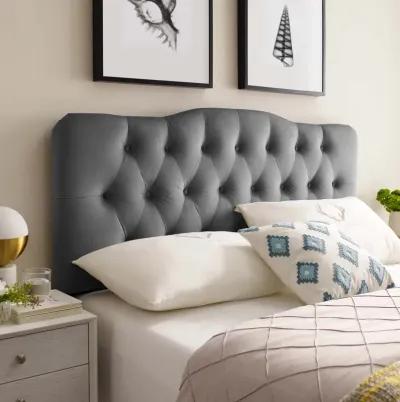 Annabel King Diamond Tufted Performance Velvet Headboard