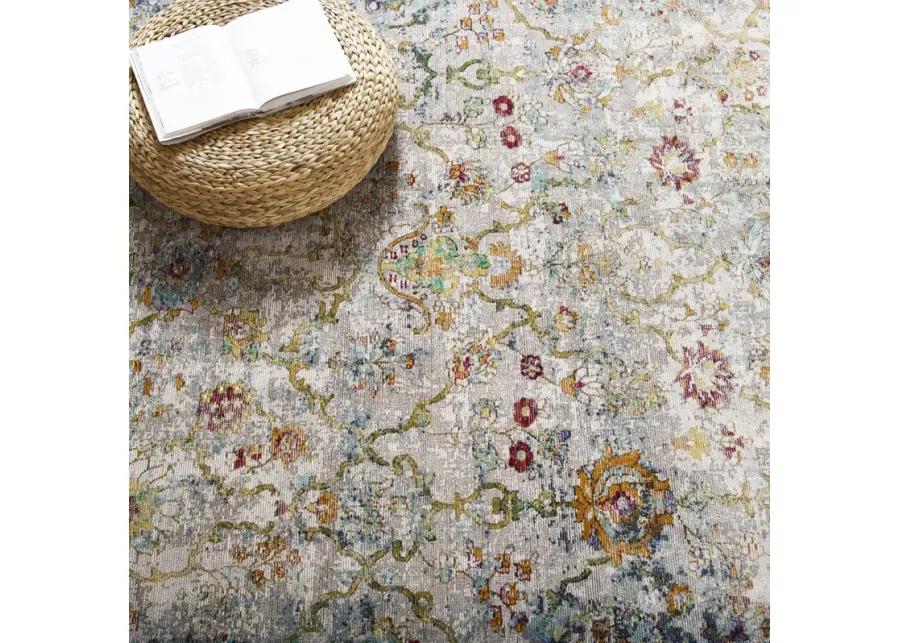 Success Manuka Distressed Vintage Floral Lattice 8x10 Area Rug