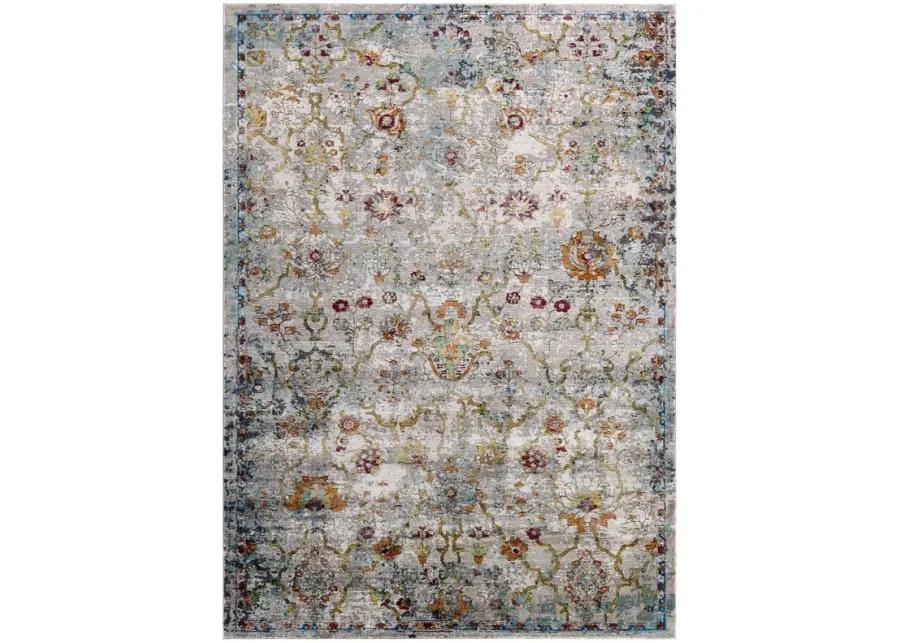 Success Manuka Distressed Vintage Floral Lattice 8x10 Area Rug