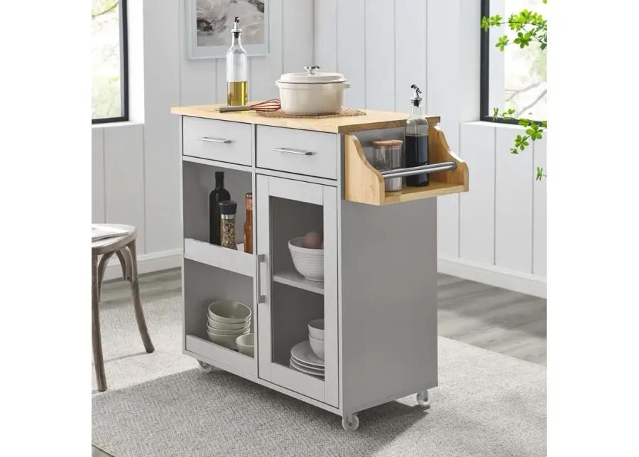 Culinary Kitchen Cart With Spice Rack