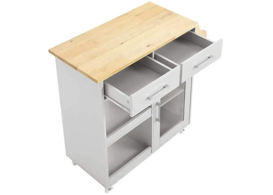 Culinary Kitchen Cart With Spice Rack