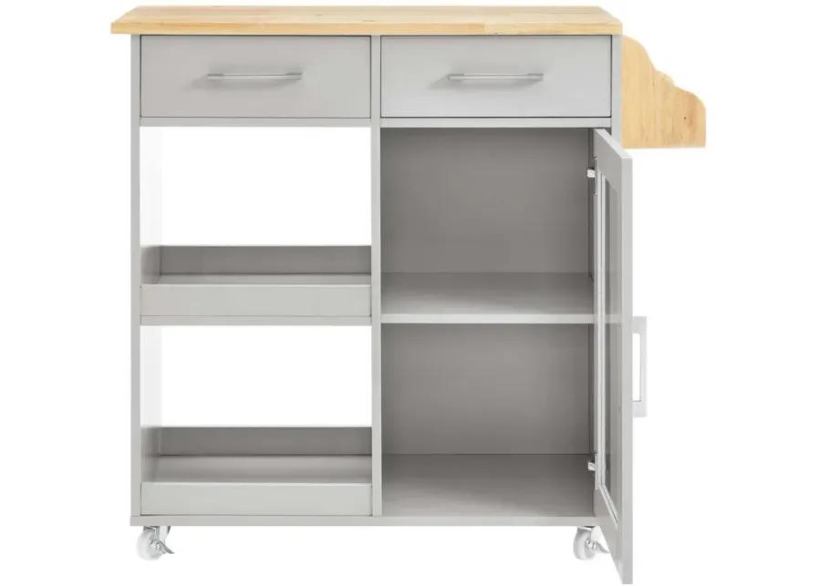 Culinary Kitchen Cart With Spice Rack