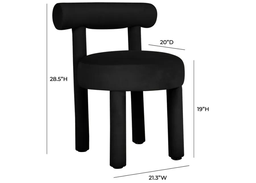 Carmel Black Velvet Dining Chair