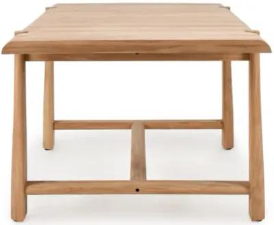 Aston 94" Teak Wood Outdoor Dining Table in Natural Tone