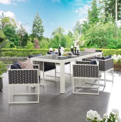 Stance 7 Piece Outdoor Patio Aluminum Dining Set