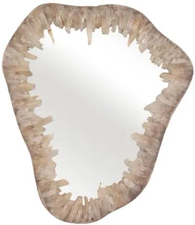 Quartz, 25" Organic Mirror, Ivory