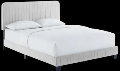 Celine Channel Tufted Performance Velvet Twin Platform Bed