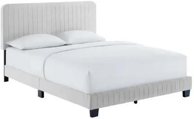 Celine Channel Tufted Performance Velvet Twin Platform Bed