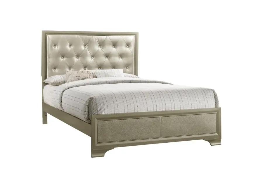 Beaumont Upholstered Eastern King Bed Champagne