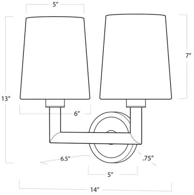 Southern Living Legend Double Sconce 