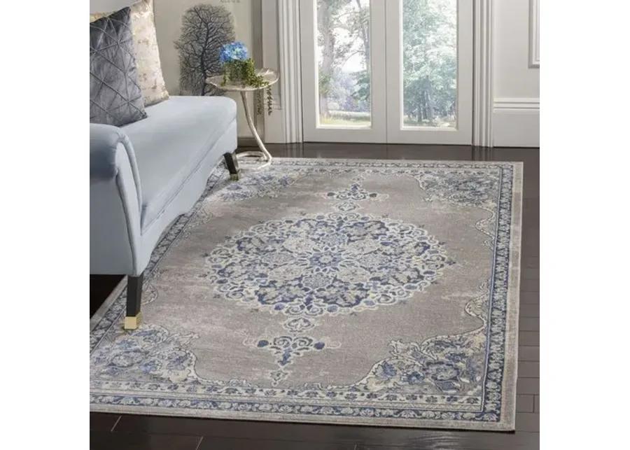 Brentwood 867 Light Grey / Blue 10' X 13' Oversized Rectangle Powerloomed Rug