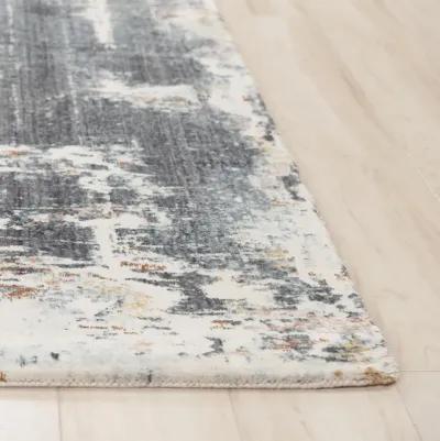 Jasper Blue Abstract Recycled Polyester 9'x12' Rectangle Rug