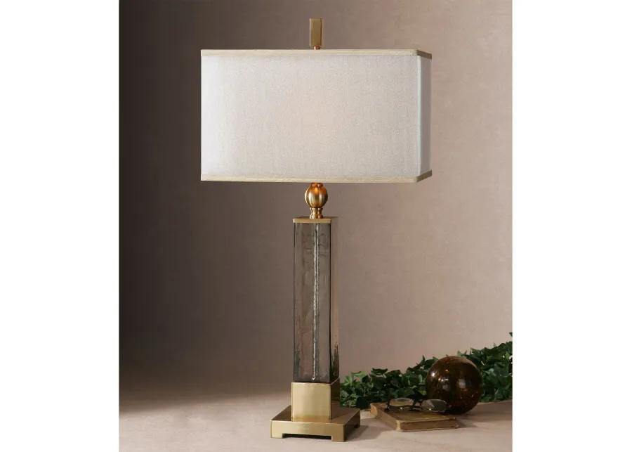 Caecilia Amber Glass Table Lamp