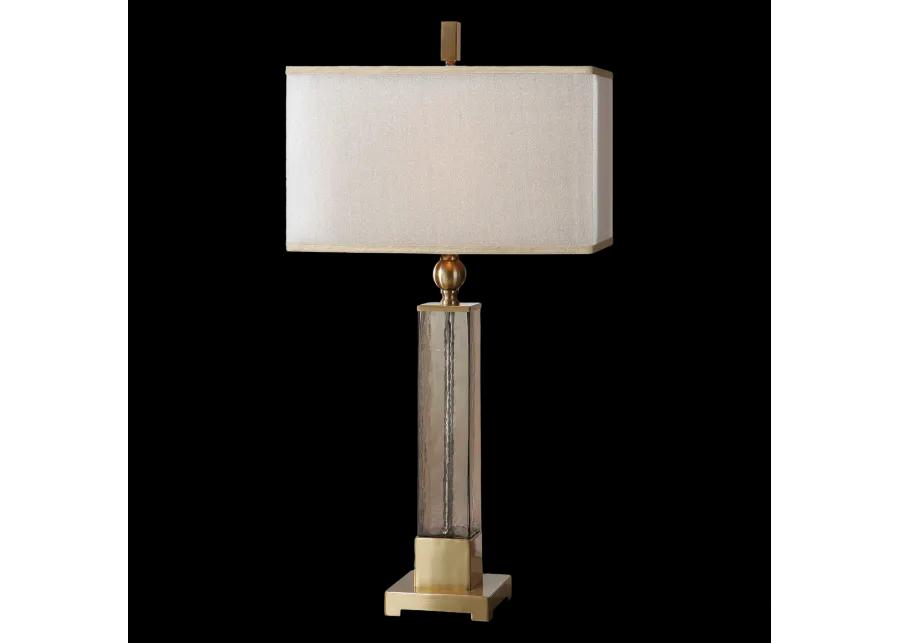 Caecilia Amber Glass Table Lamp