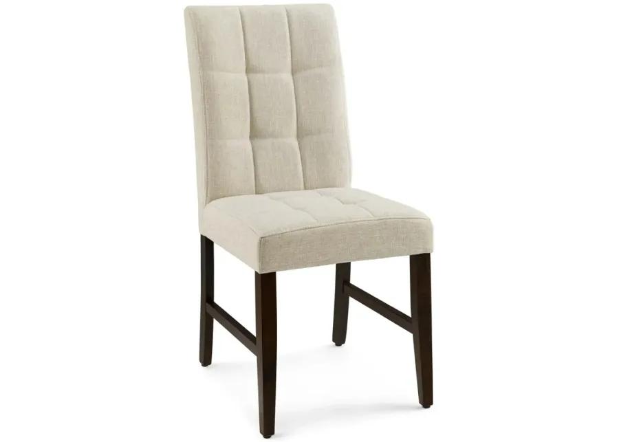 Promulgate Biscuit Tufted Upholstered Fabric Dining Chair Set of 2