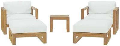 Upland 5 Piece Outdoor Patio Teak Set