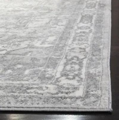 Brentwood 852 Cream / Grey 2' X 8' Runner Powerloomed Rug