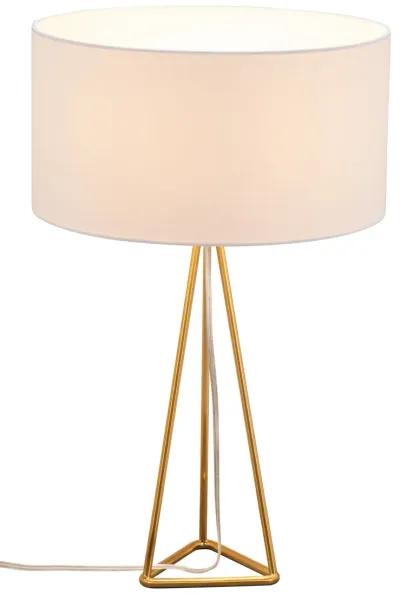 Sascha Table Lamp White & Brass