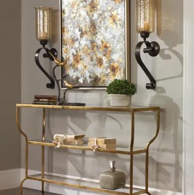 Deline Gold Console Table