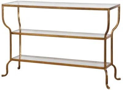 Deline Gold Console Table