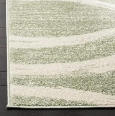 Adirondack Contemporary Sage / Cream 2'-6" X 6' Powerloomed Rug