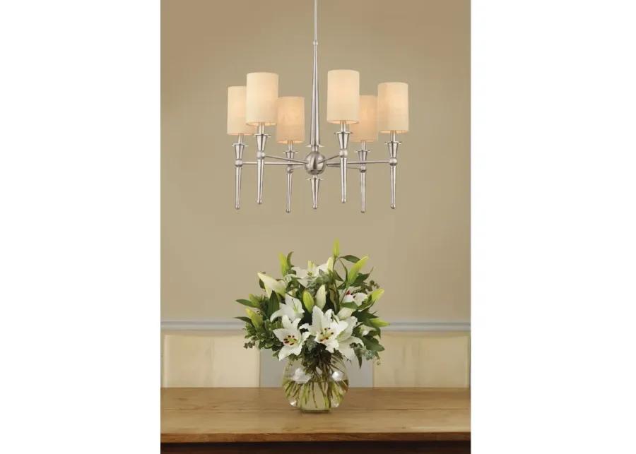 Allure 6-Light Chandelier in Brushed Nickel