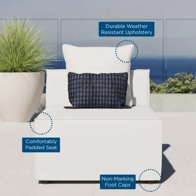 Saybrook Outdoor Patio Upholstered Sectional Sofa Armless Chair