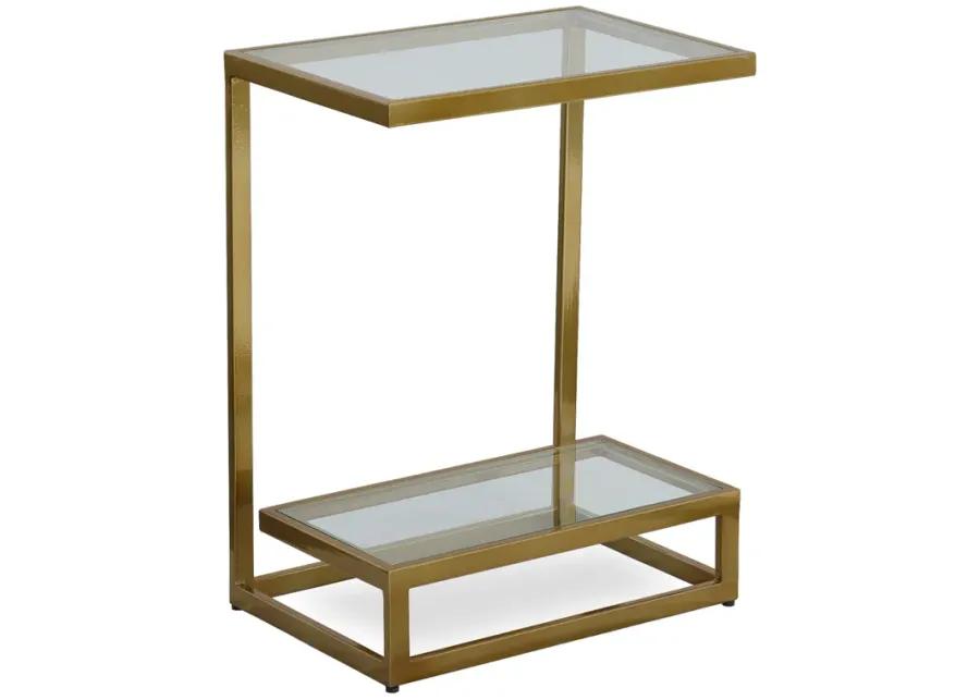 Musing Brushed Brass Accent Table