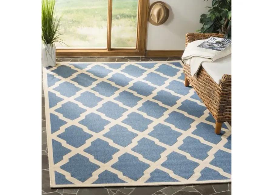 LINDEN 122 Collection LND122M-6SQ Blue / Creme 6'-7" X 6'-7" Square