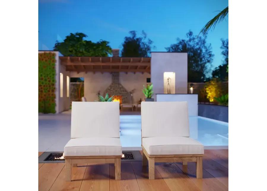 Marina Outdoor Teak Chairs - Set of 2