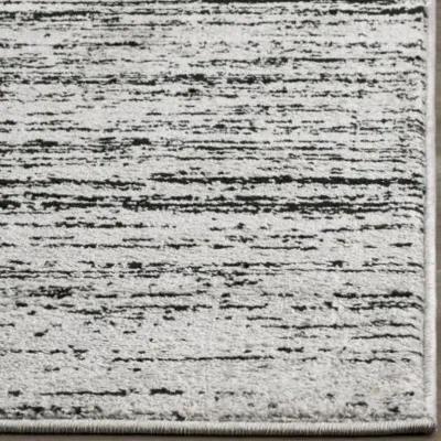 Adirondack Contemporary Silver / Black 2'-6" X 6' Powerloomed Rug