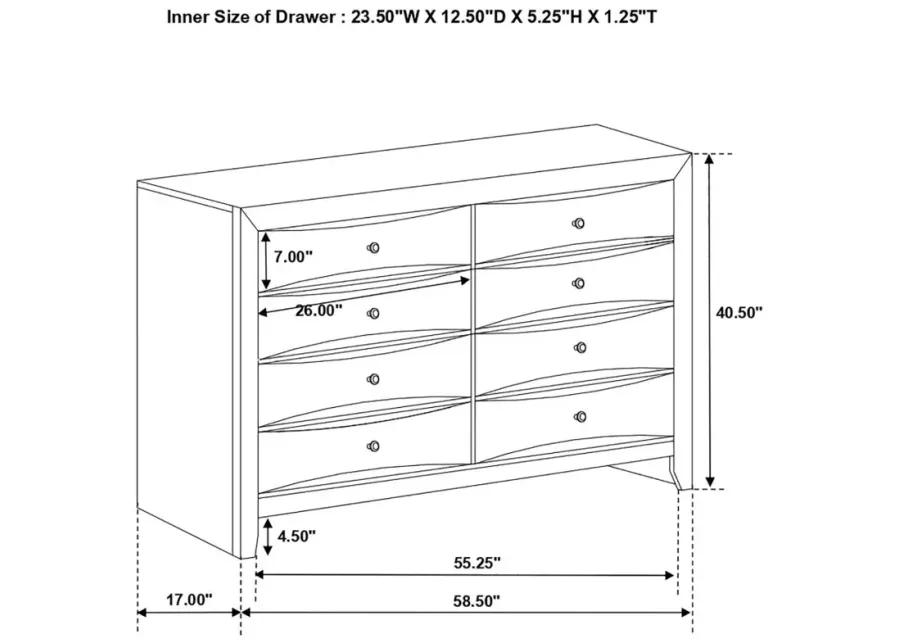 Achilles Rectangular 8-Drawer Dresser