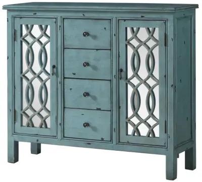 Rue 4-drawer Accent Cabinet Antique Blue