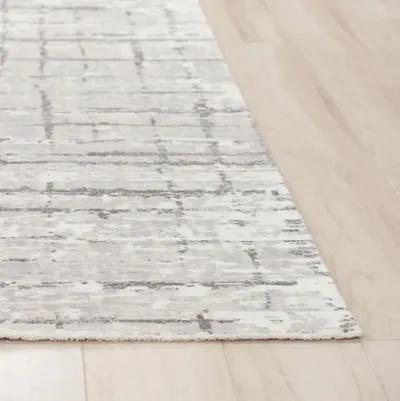 Couture Ivory/Gray Classic/Updated NZ Wool/Tencel Blend 5' x 8' Rectangle Rug