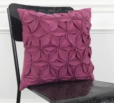 Solid Botanical Petals Magenta Pillow