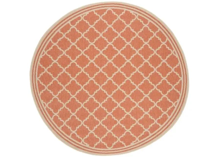 LINDEN 121 Collection LND121P-6R Rust / Creme 6'-7" X 6'-7" Round