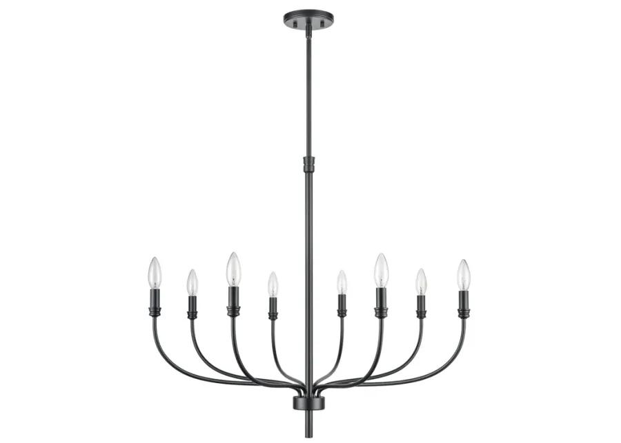 Newland 34" Wide 8-Light Chandelier - Matte Black