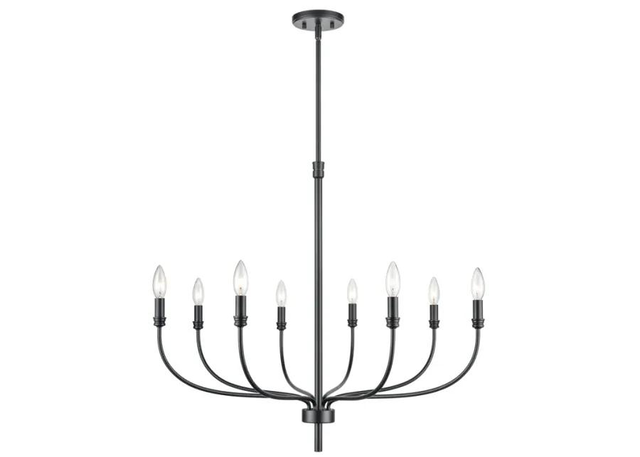 Newland 34" Wide 8-Light Chandelier - Matte Black