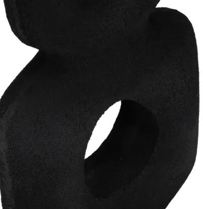 15" Textured Open Cut-out Totem Object, Black