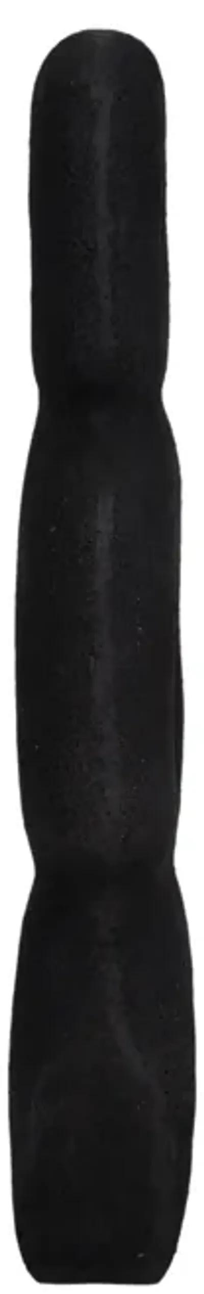 15" Textured Open Cut-out Totem Object, Black