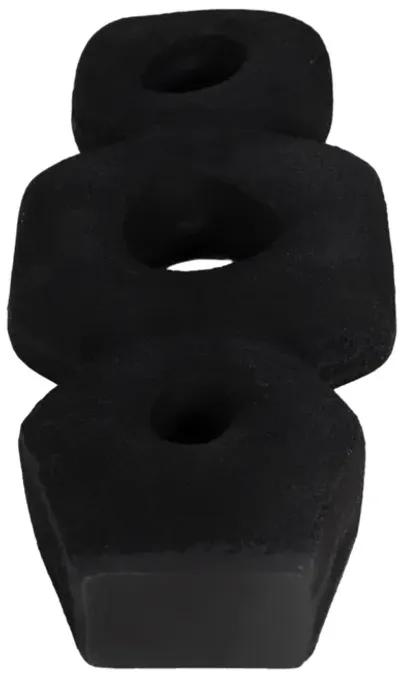 15" Textured Open Cut-out Totem Object, Black