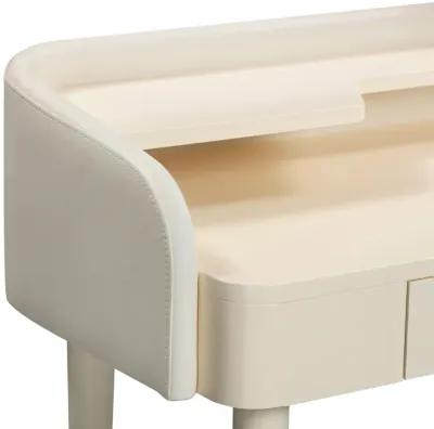 Penelope Cream Vegan Leather Wrapped Vanity Desk