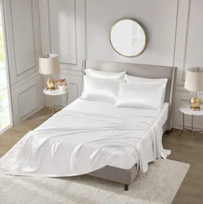 Madison Park Essentials Satin White Luxury 6 PC Sheet Set