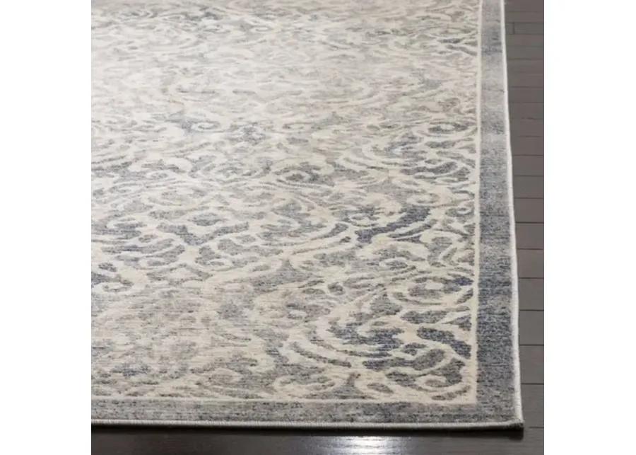 Brentwood 810 Light Grey / Blue 6'-7" X 6'-7" Square Square Powerloomed Rug