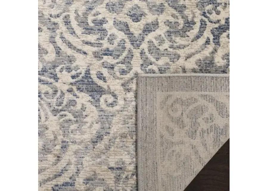 Brentwood 810 Light Grey / Blue 6'-7" X 6'-7" Square Square Powerloomed Rug