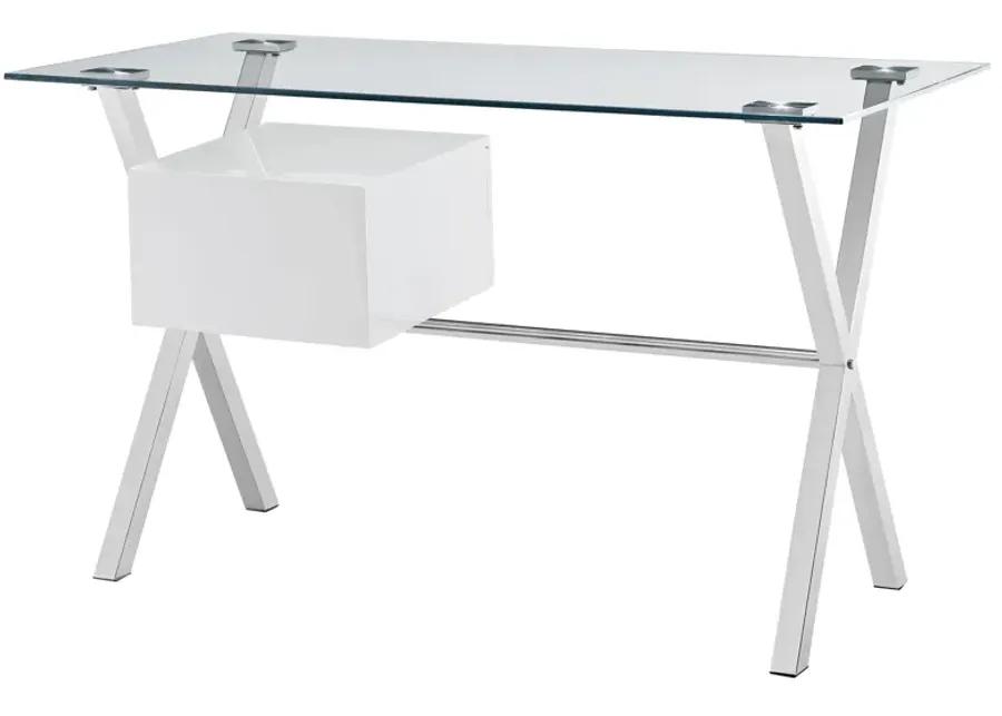 Stasis Glass Top Office Desk