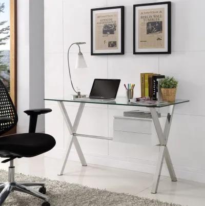 Stasis Glass Top Office Desk