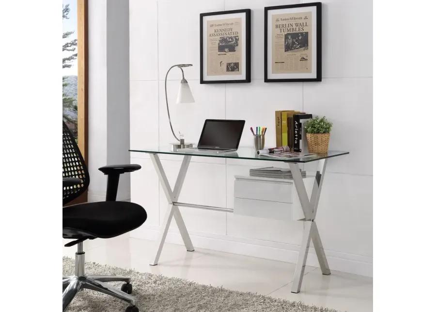 Stasis Glass Top Office Desk